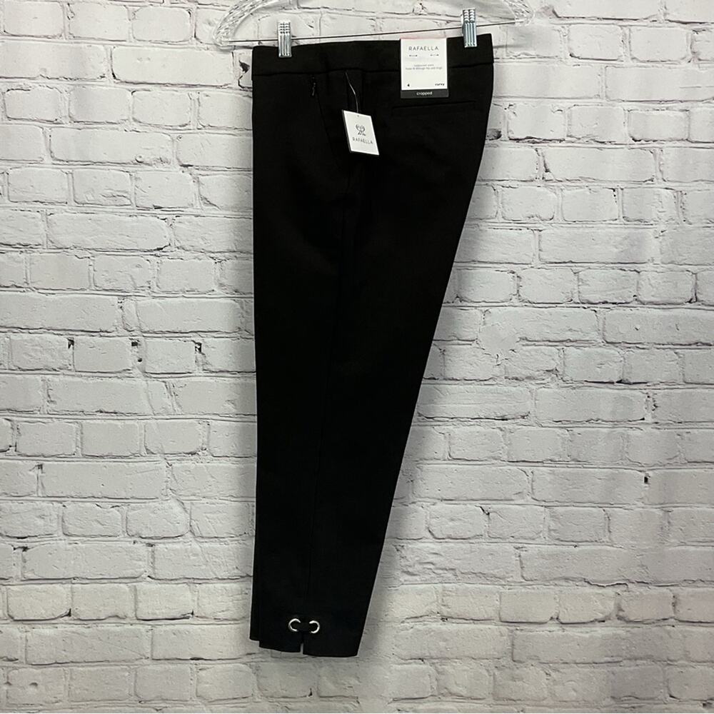 Rafaella Curvy Crop Pants Women's Size 4 Black Business Casual Travel Stretch